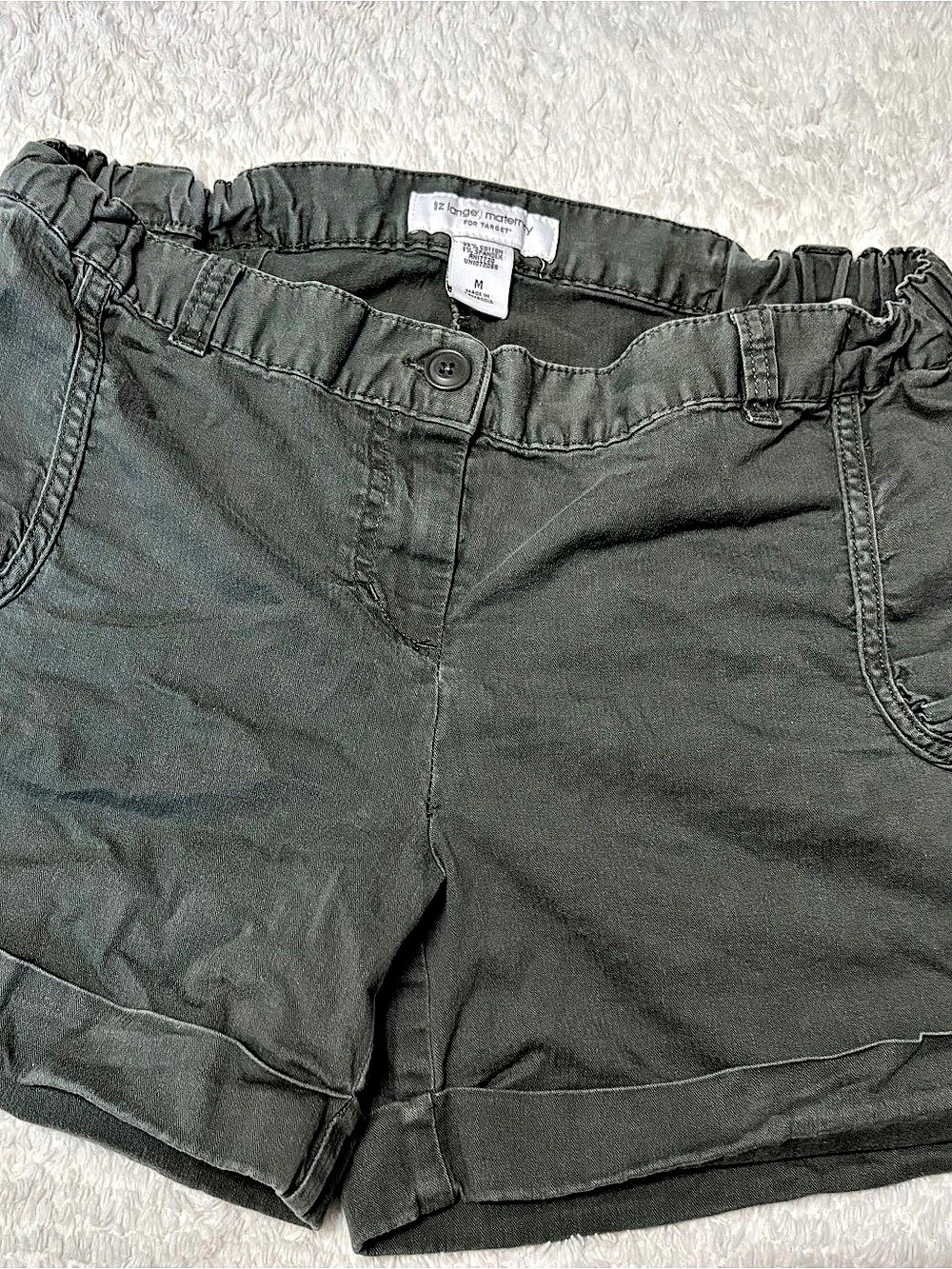 Liz Lange Maternity Shorts Army Green Size Medium
